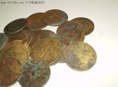 光緒元寶戶部當二十文22枚,古幣,清朝,通寶/重寶/元寶,銅幣,成套銷售,se13186727,零售,金葉錢幣